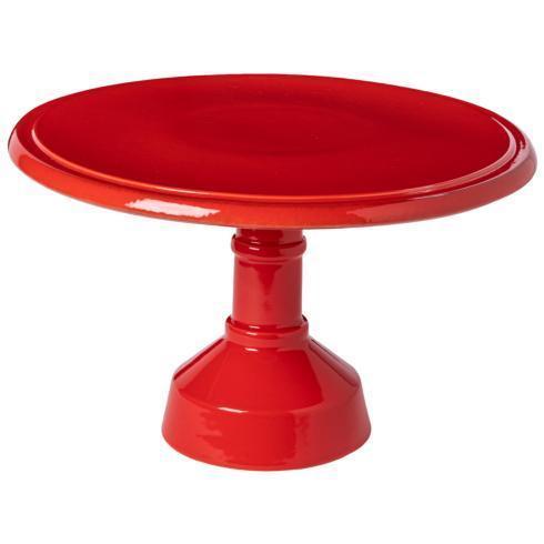 $129.00 Footed Plate 13", Red