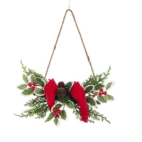$14.99 10.75" CARDINAL ON BRANCH ORNAMENT-- PREORDER