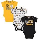 $27.99 Pittsburgh Steelers Onesies - 3 Pack   -  Size 18 Months