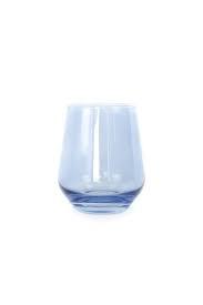 Estelle Colored Glass   Stemless Wine Cobalt - Each $30.00
