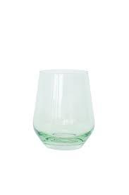 Estelle Colored Glass   Stemless Wine Mint green - Each $30.00