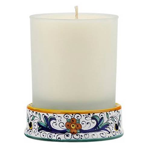  Frosted Glass & Ceramic Base Candle