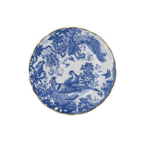 Royal Crown Derby  Aves - Blue Bread and Butter Plate $128.00