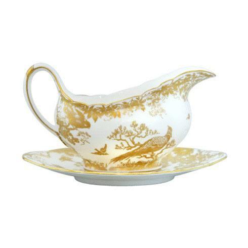 Royal Crown Derby  Aves - Gold Sauce Boat $609.00