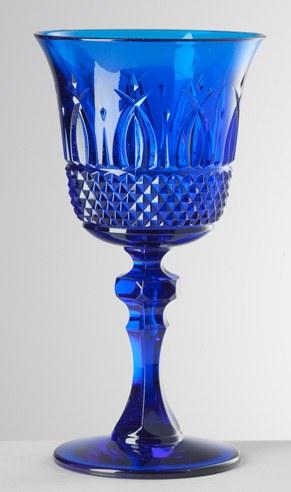 $30.00 Blue Wine Glass