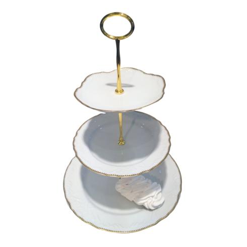 Anna Weatherley  Simply Anna - Gold 3 Plate Tiered Cake Stand $230.00