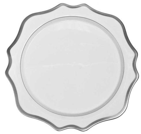 Antique White Brushed Platinum Charger - $140.00