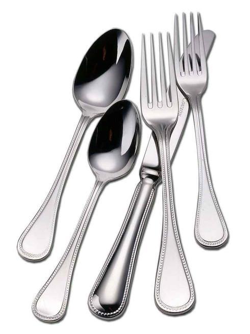 Couzon Stainless Steel Flatware Le Perle Five Piece Place Setting $75.00