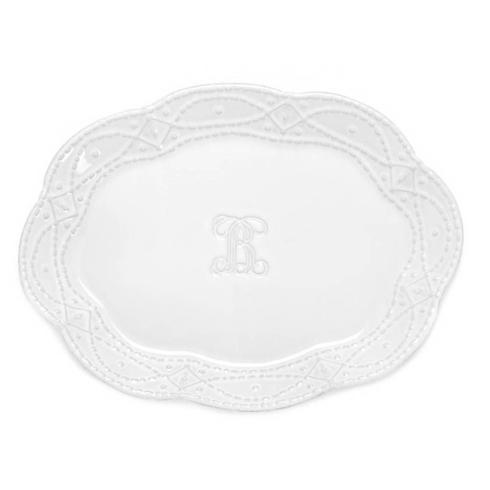 $115.00 Legado Engraved Platter - White