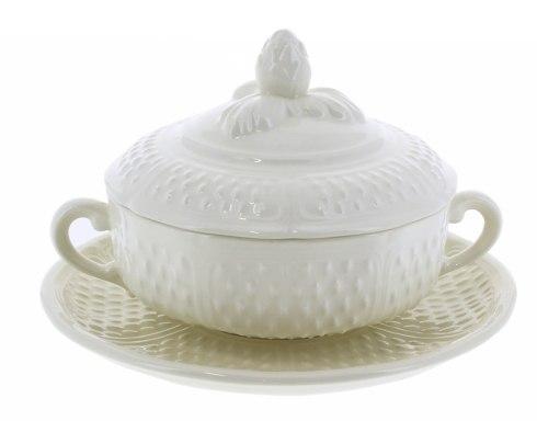 $306.00 Covered Bouillon Cups and Saucers, Set of 2