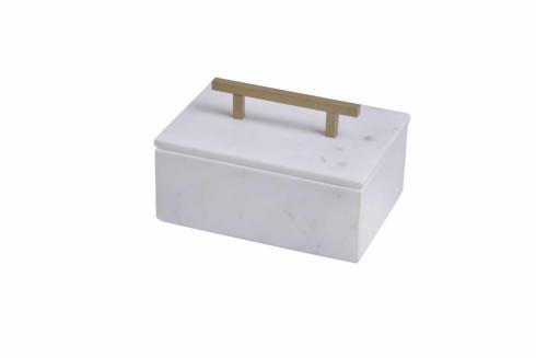 BIDKhome   Marble Box with Gold Handle $48.95