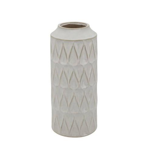 Sagebrook Home   Teardrop Vase, White  $53.95