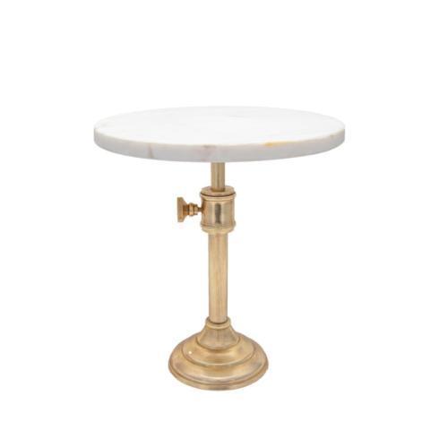 BIDKhome   Small Marble and Antique Brass Adjustable Cake Stand Plate  $64.95