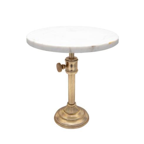 BIDKhome   Large Marble and Antique Brass Adjustable Cake Plate  $79.95