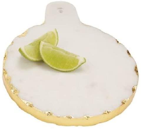 Mud Pie   Round Gold Marble Small Board $13.95