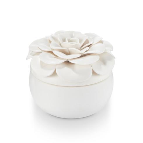 $29.95 Gardenia Ceramic Flower Candle