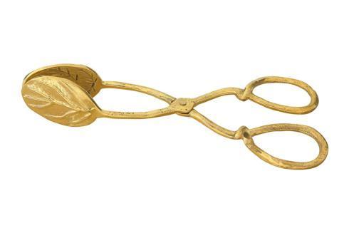 Creative Co-op    Embossed Leaf Shaped Tongs, Gold $16.95