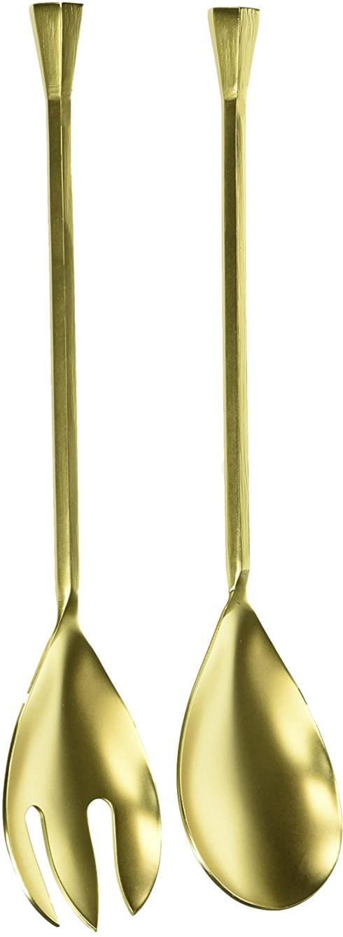 Elizabeth Clair\'s Unique Gifts   Thirstystone Old Hollywood Salad Servers, Gold $36.95