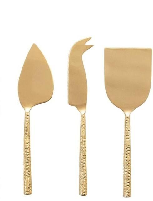 Creative Co-op   Stainless Steel Cheese Knives w/Hammered Handle, Gold Finish ( individual)  $11.95