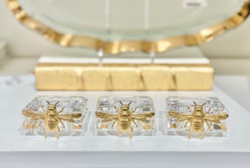 Elizabeth Clair\'s Unique Gifts   Gold Bee Acrylic Napkin Ring (each) $23.95