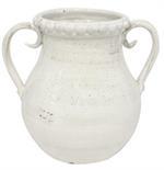 $65.95 12.5" White Vase with Beaded Handle 