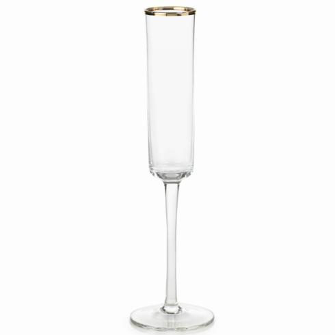 Zodax  Glasses Tall Flutes with Gold Rim - $19.95