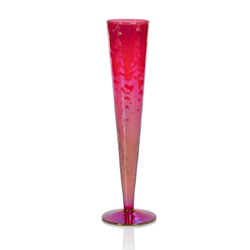Zodax  Glasses Aperitivo Slim Champagne Flute Red $15.95