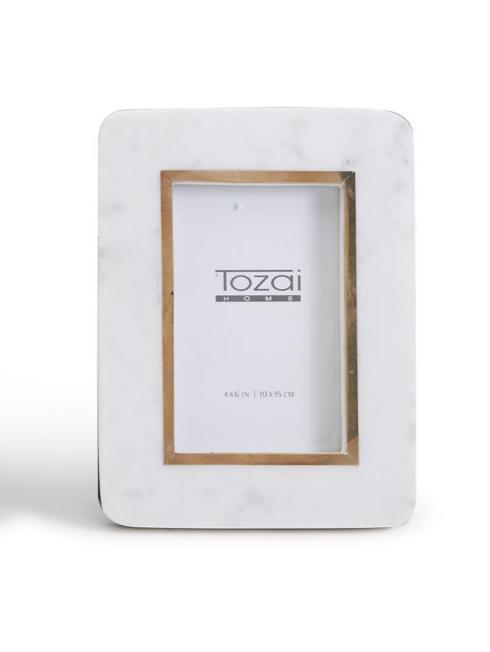 Tozai Home   Hoxton White Marble 4”x 6” Frame $44.95