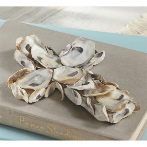 Mud Pie   SMALL OYSTER SHELL CROSS $17.95