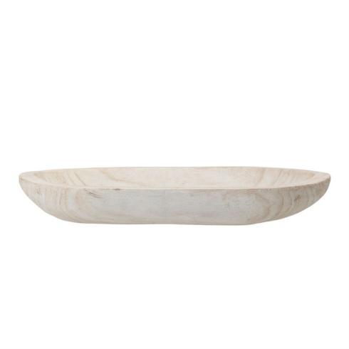 Elizabeth Clair\'s Unique Gifts    Decorative Hand-Carved Paulownia Wood Bowl, Whitewashed $23.95