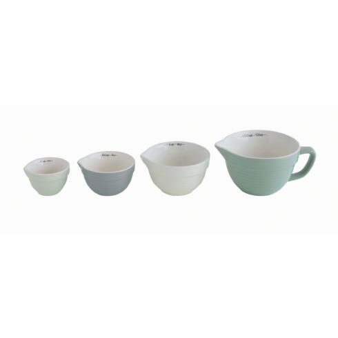 Creative Co-op   Stoneware Batter Bowl Measuring Cups, Set of 4 $21.95