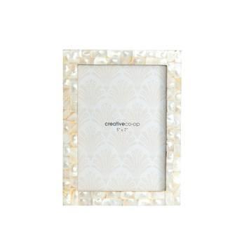 Creative Co-op   8-1/2" L x 6-1/2" W Mother of Pearl Photo Frame (Holds 5" x 7" Photo) $28.95