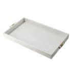 $48.95 Small White, Gold, Clear Decorative Tray
