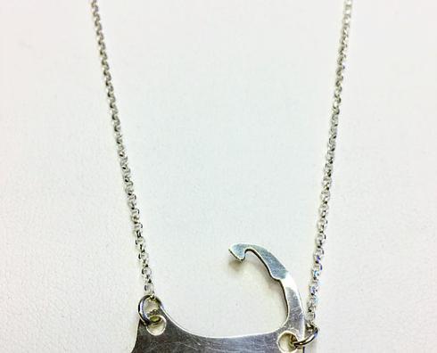 $80.00 Sterling Silve Cape Cod Map Necklace