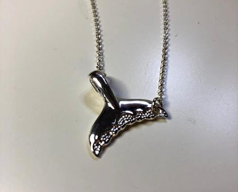 $80.00 Sterling Silver Whale Tail Necklace