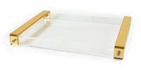 Tizo Designs   Lucite Tray with Clear Handles $89.95