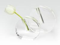 Tizo Designs   Crystal Glass Round Flat Bud Vase-Large $72.95