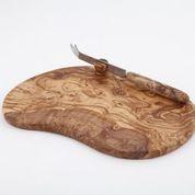 City Bazaar   Olive Wood Tray with Knife $61.95