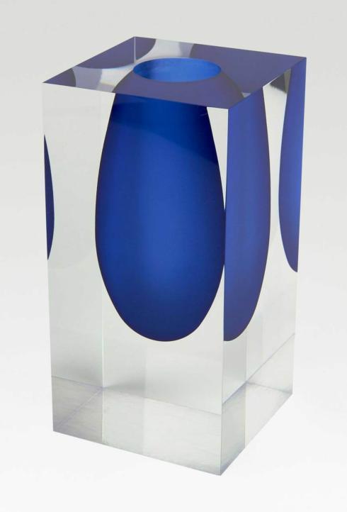 Tizo Designs   5" Acrylic Vase, Blue $119.00