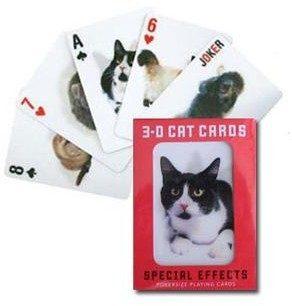 $11.99 Kikkerland 3D Cats Playing Cards