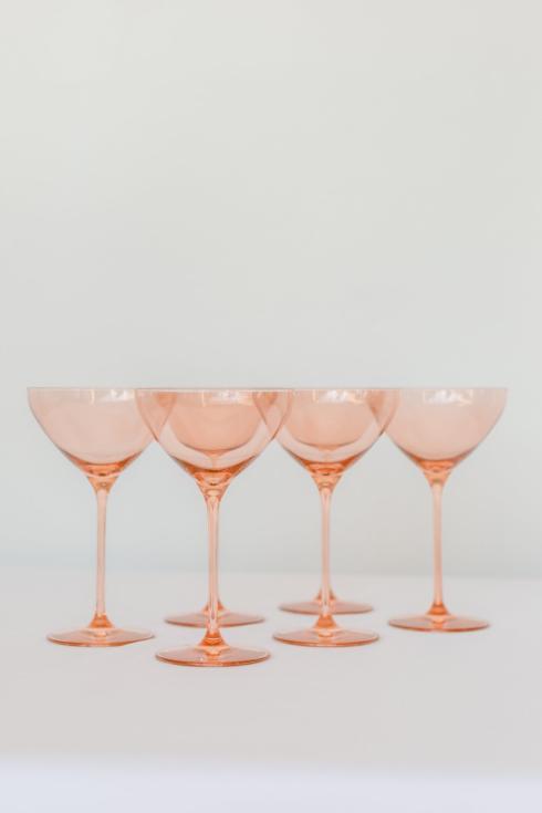 $205.00 Estelle Colored Martini Glass-Set of 6 {Blush Pink}
