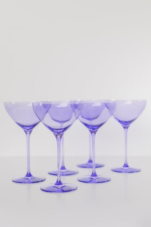 $205.00 Estelle Colored Martini Glass-Set of 6 {Lavender}