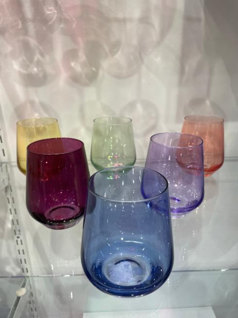 $160.00 Estelle Colored Wine Stemless-Set of 6 {Mixed Set}