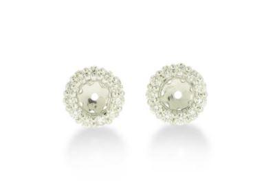 $1,015.00 14K White Gold Diamond Earring Jackets