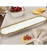 Glass Bazaar Exclusives   Cracker Tray Wh/Gld $21.50