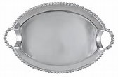 Mariposa  String of Pearls Pearled Oval Handled Tray $159.00