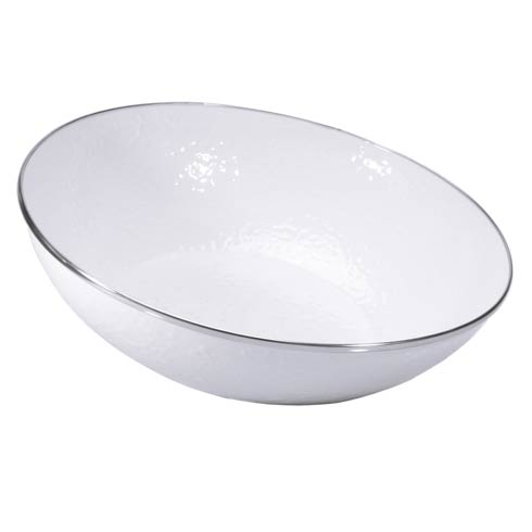 Golden Rabbit Swirls and Solids Solid White Catering Bowl $52.50