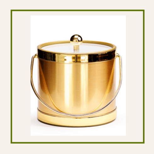 $60.00 Brushed Gold 3 Qt Ice Bucket
