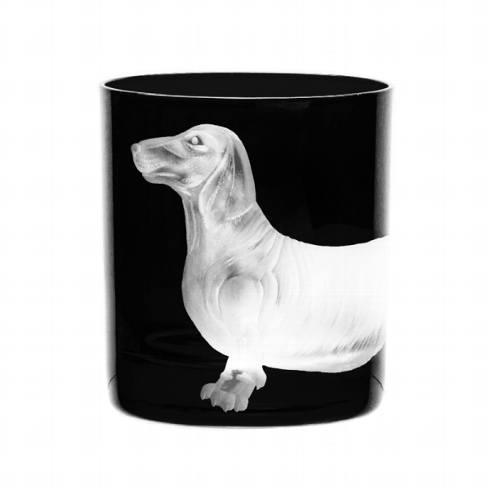 Artel   Single Dog DOF Glass - Dachshund $190.00