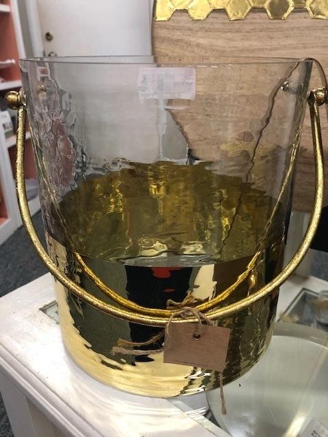 $58.00 Gold Bottomed Ice Bucket